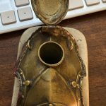 Bronze Helmet Inkwell