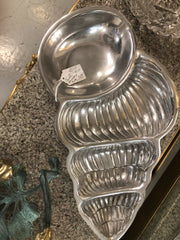 Pewter shell tray