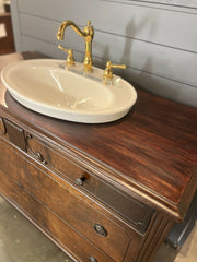 Antique French Chest Bath Vanity with sink