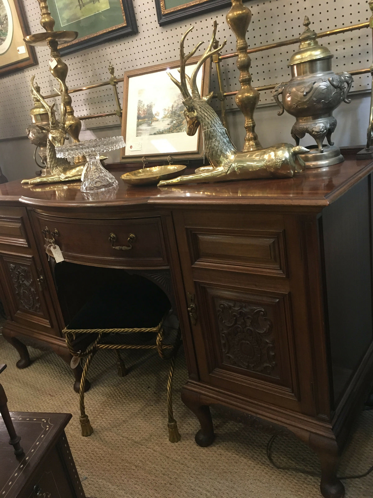 Queen Anne Sideboard with Brass Gallery