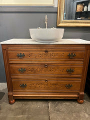 Antique Eastlake Walnut Dresser Bath Vanity ON SALE