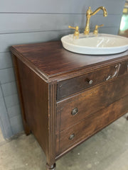 Antique French Chest Bath Vanity with sink