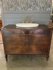 Antique French Chest Bath Vanity with sink