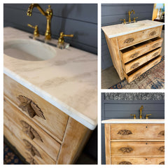 Antique Scrubbed Pine Chest Bath Vanity with sink