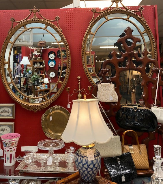 Gold Gilt Oval Mirrors