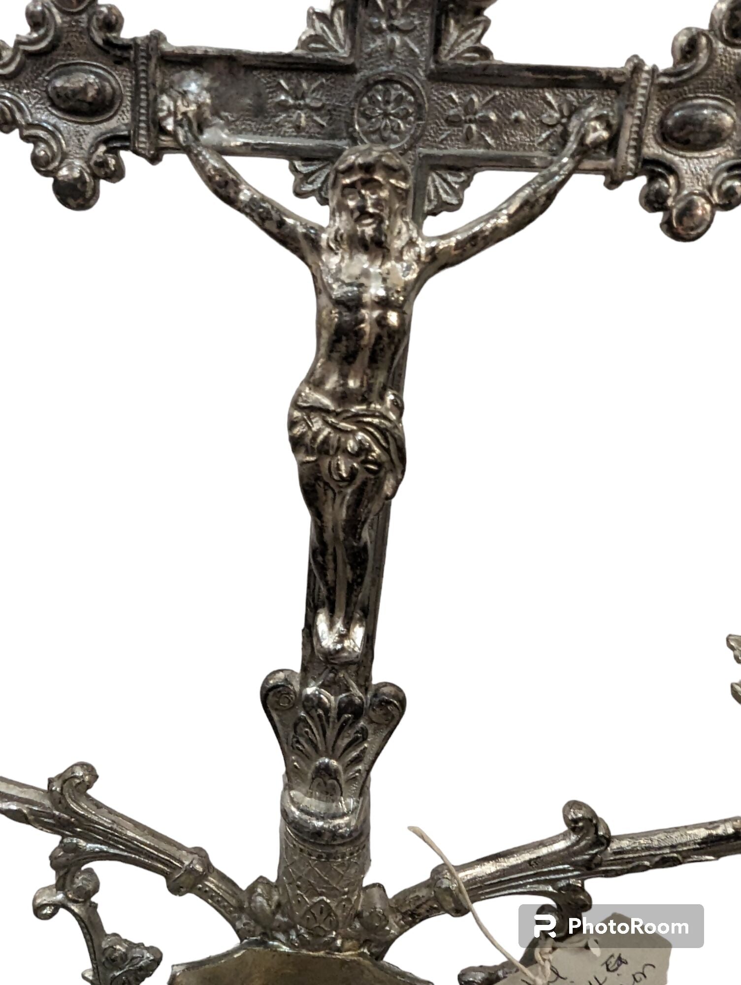 Metal Alter Crucifix Communion Candle Holder