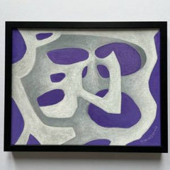 Abstract Painting Purple/Gray Form