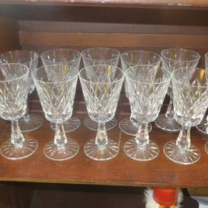 12 Waterford Lismore White Wine Glasses
