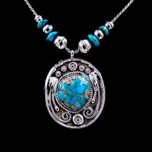 Turquoise Medallion Necklace