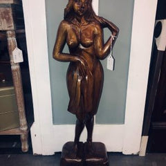 Vintage hand-carved nude goddess