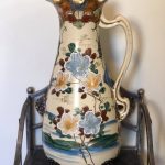 Antique 1880’s Royal Satsuma Vase/ Water Ewer. Very rare collectible Japanese pottery, with stunning colors and hand painted detail.