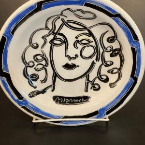 Original Paul Harmon Ceramic Plate/ Art (formerly owned by Nanci Griffith)