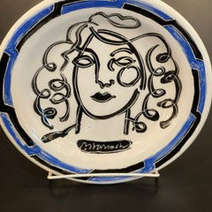 Original Paul Harmon Ceramic Plate/ Art (formerly owned by Nanci Griffith)