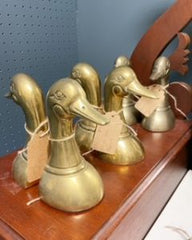 Brass duck bookends