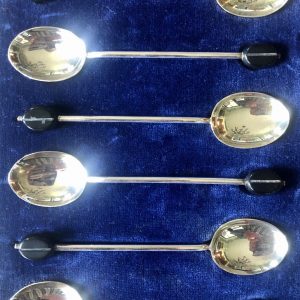 Set of 6 Sterling & Bakelite Demitasse Spoons