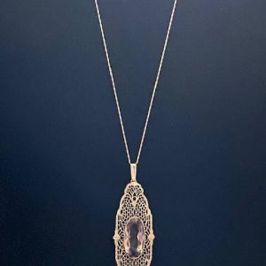 Art Deco AMETHYST PENDANT