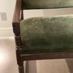 Emerald Velvet Jacobean Settee