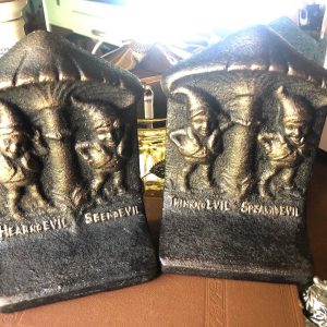 Antique (1890’s or early 1900’s) B&H Gnome Cast Iron Book Ends (set of 2)
