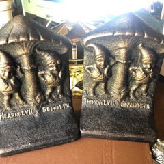 Antique (1890’s or early 1900’s) B&H Gnome Cast Iron Book Ends (set of 2)