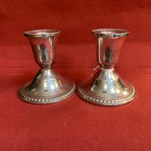 Pair of Small Sterling Candlesticks
