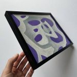 Abstract Painting Purple/Gray Form