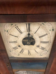 ANTIQUE OG CLOCK WITH REVERSE PAINTING