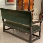 Emerald Velvet Jacobean Settee