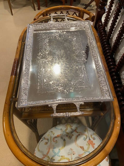 English silver plate tray