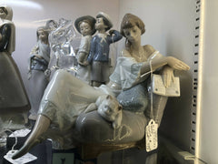 Lladro Lady with Reading Companion