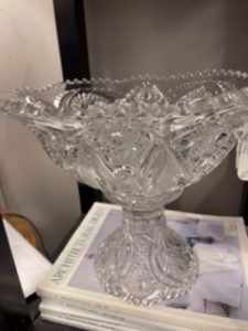 Cut Crystal Bowl with Stand