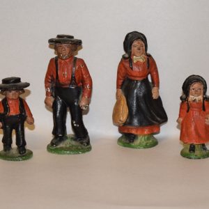 Rare Cast Set of 4 Amish Figures
