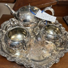 Ornate Silver Plate “Sheffield “ Tea Service