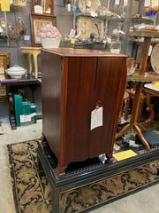 MAHOGANY RECORD CABINET MANUFACTURED BY POOLEY IN PHILADELPHIA, PA