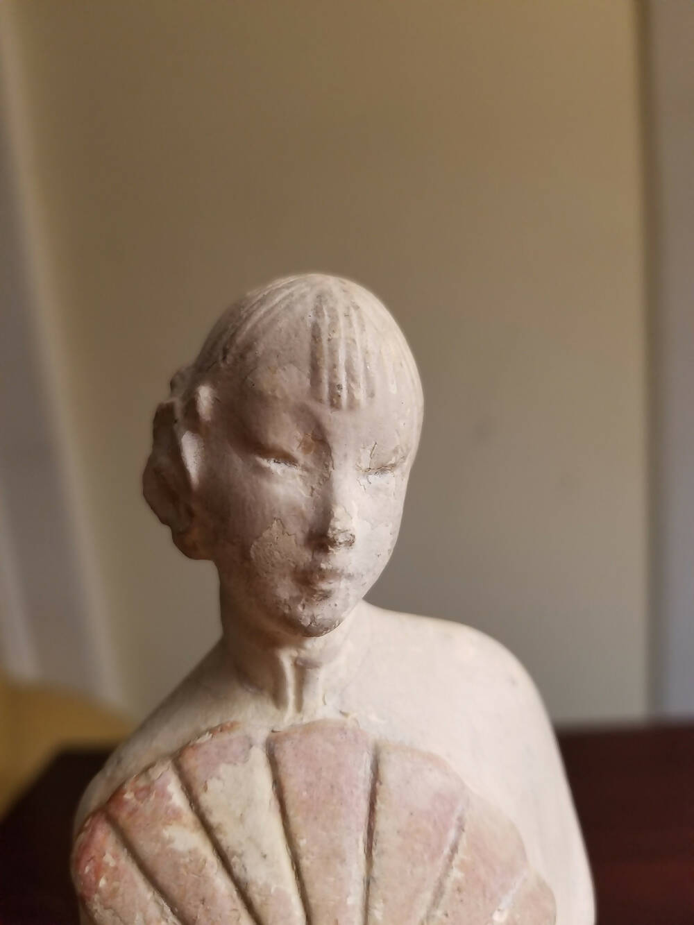 Chalkware Girl Figurine - Asian-Themed