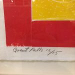 Great Falls Block Print in Frame