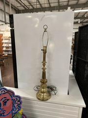 Vintage Brass Lamp Without Shade