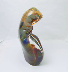 Silvano Signoretto Chalcedony Glass Woman/Madonna Sculpture