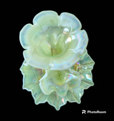 Fenton Vaseline Glass Lily Epergne