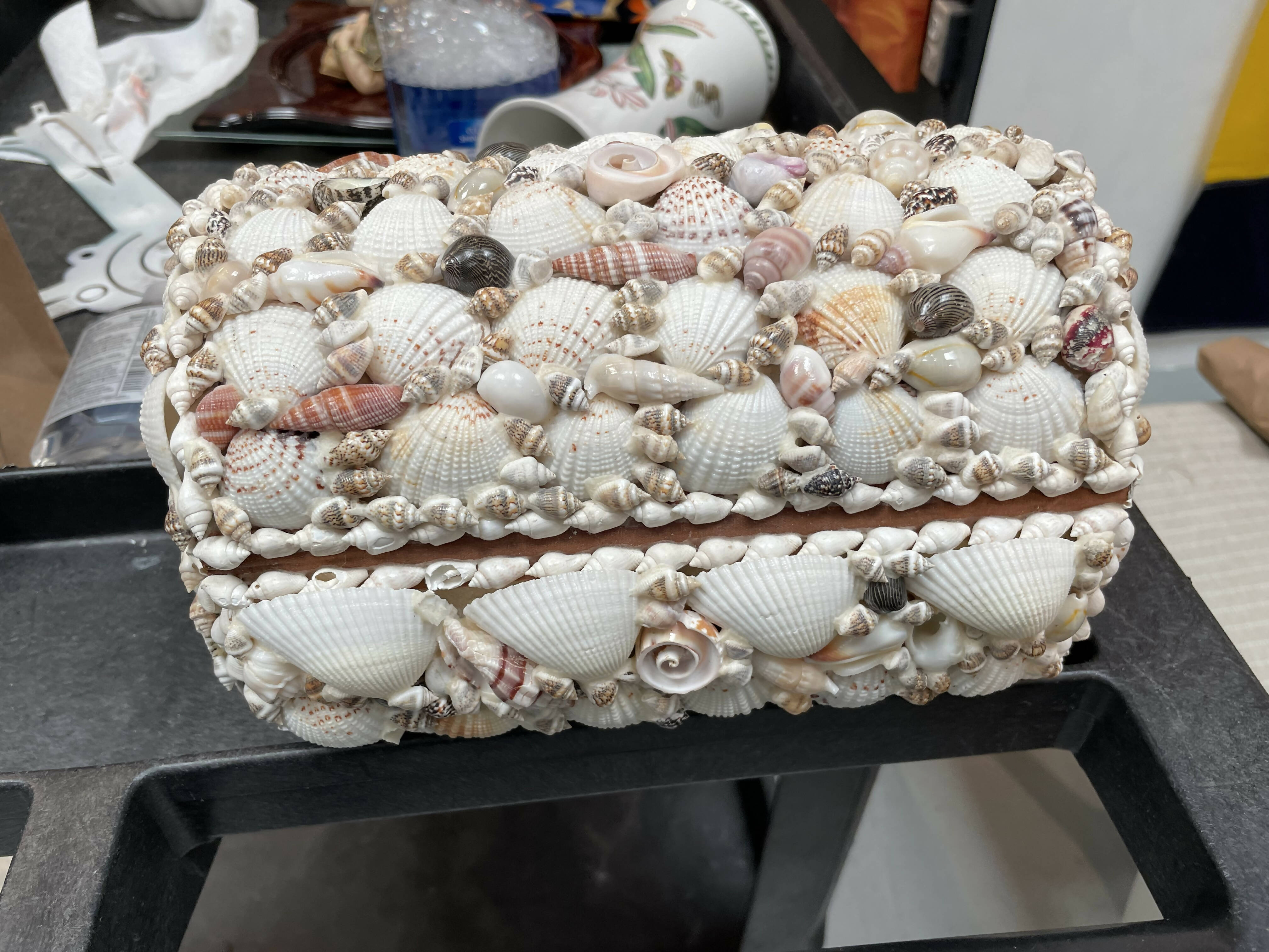 Handmade large shell box – GasLamp Antiques