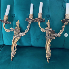 Light Candle Wall Sconces Pair