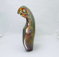 Silvano Signoretto Chalcedony Glass Woman/Madonna Sculpture