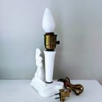Art Deco Milk Glass Lamp