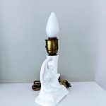 Art Deco Milk Glass Lamp