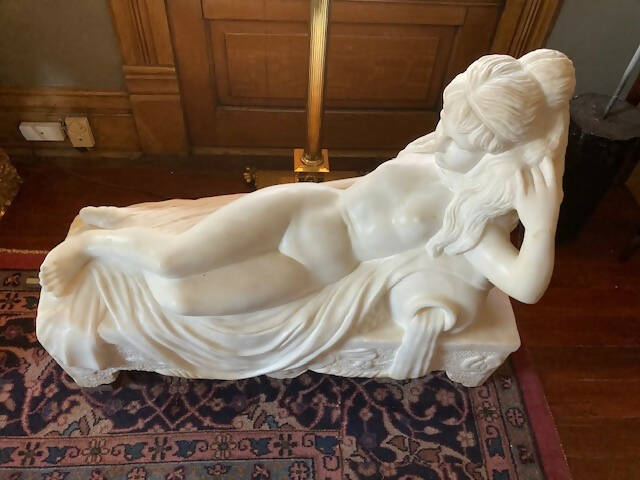 SOLID MARBLE RECLINING LADY