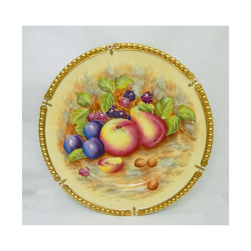 Aynsley Fruit Orchard Gold Bead Trim Plate (s)