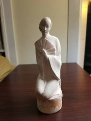 Chalkware Girl Figurine - Asian-Themed